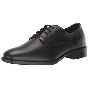 Imagem de BOSS Sapato social masculino Oxford Derby de couro macio, Óleo preto, 39