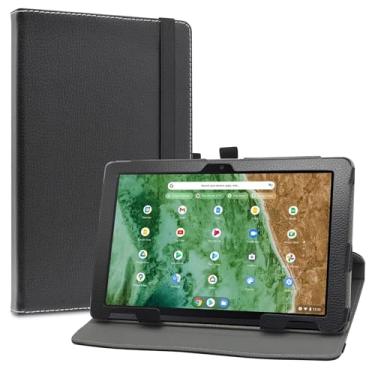 Imagem de LiuShan Capa de rotação compatível com Acer Chromebook Tab 510 N, capa de rotação Xiaomi Poco Pad, suporte de rotação de 360 graus para tablet Acer Chromebook Tab 510 D652N de 10,1 polegadas, preta