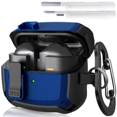 Imagem de AIRSPO Compatível com Samsung Galaxy Buds 3 e capa para Galaxy Buds 3 Pro com kit de limpeza, capa rígida militar com trava para Samsung Galaxy Buds 3 capas de carregamento sem fio, capas de fibra de