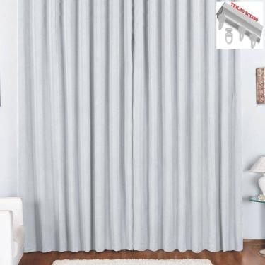 Imagem de Cortina Pryme 3 Metros Sala Quarto Em Oxford Para Trilho Suisso Branca