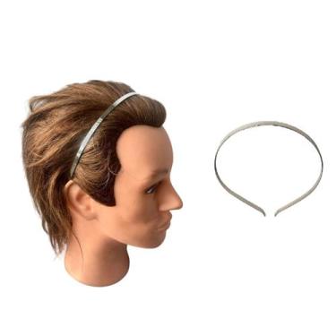 Imagem de Acessório de cabelo Tiara Arco Metal Prata Liso 14cm - Blook