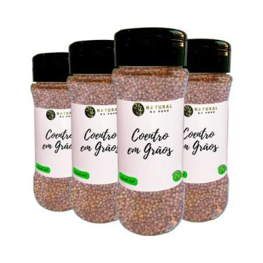 Imagem de Coentro em Grãos Tempero Superior Importado Alta Qualidade Kit 4 Pote 