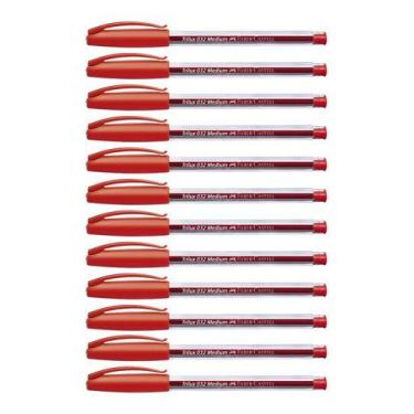 Imagem de Kit 12 Canetas Esferografica Faber Castell Trilux Medium 1.0 - Faber-C