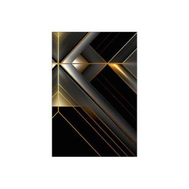 Imagem de Painel De Festa Vertical 1,50 x 2,20 -  Formas Geométricas Preto com D