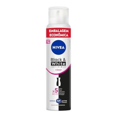 Imagem de NIVEA Desodorante Aerossol Black & White INVISIBLE Clear 200ml - Proteção prolongada contra odor, suor e manchas