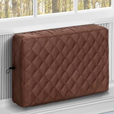 Imagem de KylinLucky tampa do ar condicionado interno tampa ac para unidade de janela interna 17 x 13 x 3 polegadas (l x h x d), marrom