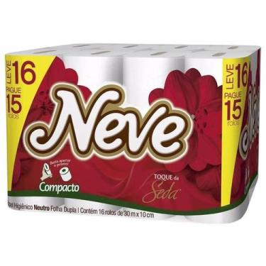 Imagem de Papel Higiênico NEVE Folhas Duplas 30m Neutro 16n Compacto (Leve 16 Pa