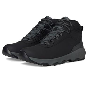 Imagem de Columbia Newton Wander Tênis masculino de couro para caminhada, Preto/Grill, 8.5 Wide