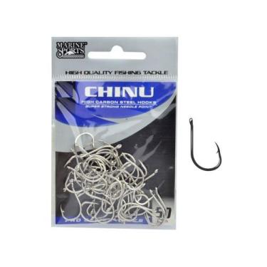Imagem de Anzol Marine Sports Chinu Nickel Prata N07 C/50un Tambas Pacu