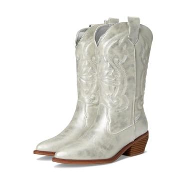 Imagem de MIA Bota feminina Kelsha Western, Prata, 8.5