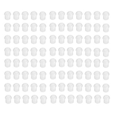 Imagem de Fone de ouvido com 100 fones de ouvido de substituição de borracha de silicone branco compatível com Motorola Kenwood Icom Yaesu Baofeng HYT Midland Cobra Radio Surveillance Acoustic Tube Headset
