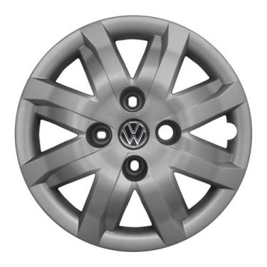Imagem de Calota Aro 13 047CA-PTA + Emblema Alumínio VW Preto - Garagem Online G