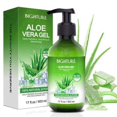 Imagem de Gel de Aloe Vera BIGHTURE para rosto 100% puro orgânico 200mL