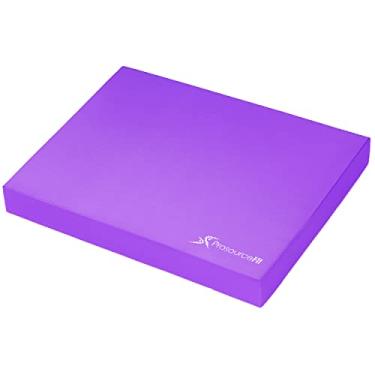 Imagem de (Purple 15 x 19) - ProsourceFit Exercise Balance Pad - Non-Slip Cushioned Foam Mat & Knee Pad for Fitness & Stability Training, Yoga, Physical Therapy 39cm x 32cm & 38cm x 48cm