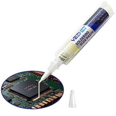 Imagem de YEZHET Sem pasta de fluxo de solda limpa (20G/garrafa), fluxo de resina para solda eletrônica, fluxo de solda de resina sem chumbo para placas de circuito e fio elétrico de cobre