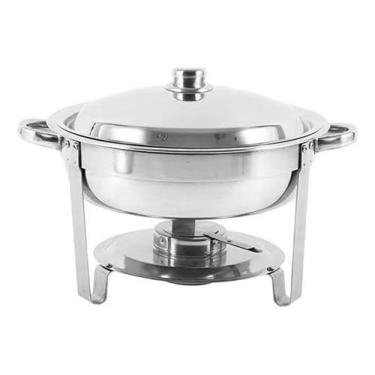 Imagem de Rechaud 5 Litros Redondo Inox Banho Maria Buffet Restaurante - JMA Ino