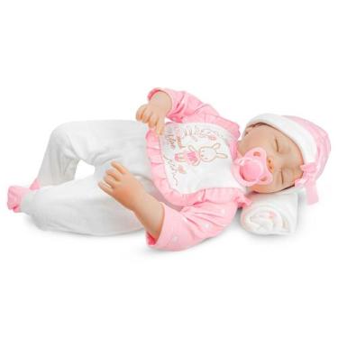 Imagem de Bebê Reborn Kikita Boneca Deitada DLG-02A - Fênix Brinquedos