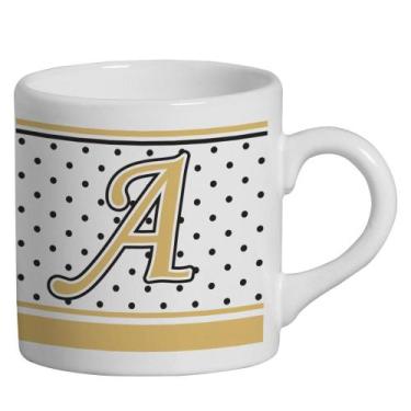 Imagem de Caneca Small Alfabeto Poá Branco 180ml - Cerâmica Regina