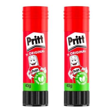 Imagem de Kit 2 Colas em Bastão Pritt Original Lavável, 40g