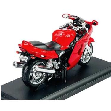 Imagem de Miniatura Moto Honda CBR 1100 XX vermelha Welly 1/18, Vermelho