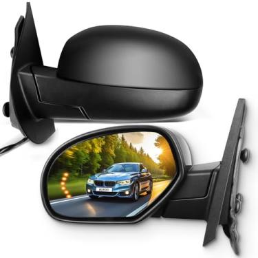 Imagem de SCITOO Espelho retrovisor lateral adequado para Chevy para GMC espelhos retrovisores cromados para Chevy para GMC com seta âmbar aquecida manual dobrável