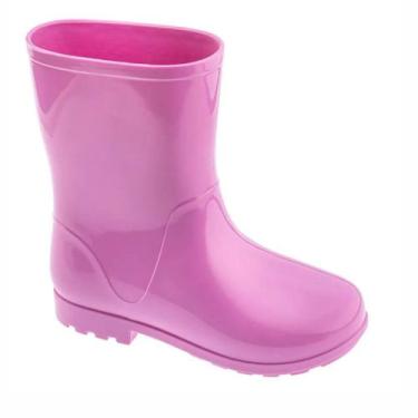 Imagem de Bota Infantil Charmosinha Galocha Rosa Menina Confortável Estilosa 25 