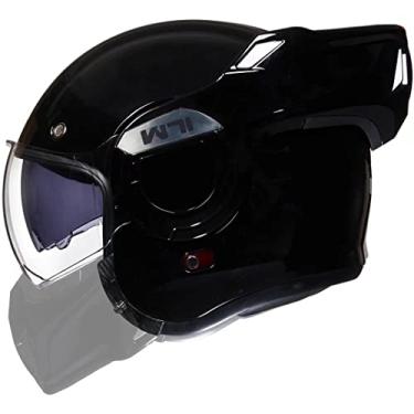 Imagem de ILM Capacete Modular Vintage Integral Para Motocicleta, Adulto, Masculino, Quadriciclo, Utv, Moto De Neve, Com Proteção Queixo Reversível 180°, Modelo Dot-B707 (Preto Brilhante, P)