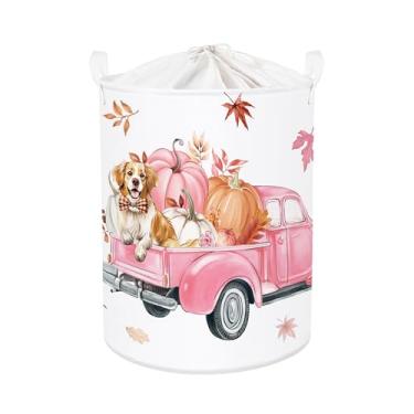 Imagem de HUUMONSS Cesta de armazenamento de bebê de outono de Ação de Graças Abóbora Folha de Bordo Roupas Dobráveis Cesto de Roupa Infantil Grande Meninos Meninas Caixa de Presente Caixa de Brinquedos para