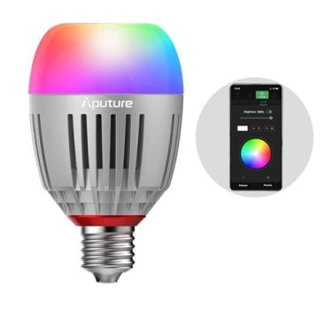 Imagem de Aputure Accent B7c RGBWW Luz LED de mistura de cores com bateria embutida, soquete E26/E27, 2.000K-10.000K, 9 iluminação embutida FX Sidus Link App Control