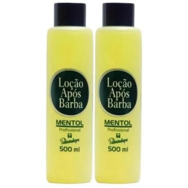 Imagem de Loção Após Barba Mentolada Palmindaya, 500ml, Kit com 2 Unidades