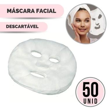 Imagem de Mascara Facial Descartável Hidratação Limpeza Pele Pcte 50 Unidades PE