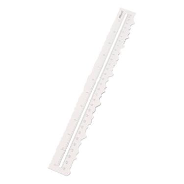 Imagem de predolo Régua para Rasgar Papel, Régua para Artesanato, Ferramenta de Corte, Ferramentas de Medição de 12'' com Bordas Irregulares para Desenho de Eng