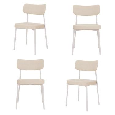 Imagem de Cadeira Mynna Fixa C/4 Pes 525 X 470 X 790 Mm C/4 Um Pés Brancos. Corriente Areia Corriente Areia