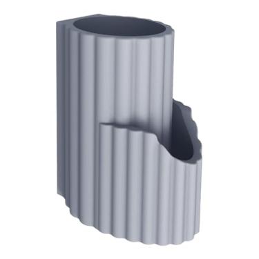 Imagem de predolo Suporte para protetor labial automotivo, prático, multifuncional, elegante, para armazenamento de protetor labial, com suporte para óculos de sol, Cinza