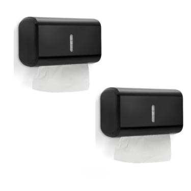 Imagem de Dispenser Porta Papel Toalha Urban Suporte Compacto para Banheiro(2UN PRETO)