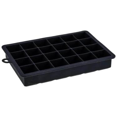 Imagem de Forma De Gelo Silicone 24 Cubos 19,5x12,5x3cm Preto Weck Ret