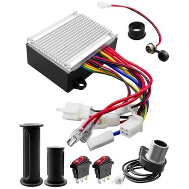 Imagem de WUMZIJ Controlador de 24 V e acelerador com porta de carregador para guidão aptos para Razor E200 E300 MX350 (V33+) SUV E300 (V13+) E200 (V13+) peças de módulo de controle de scooter elétrico Dirt