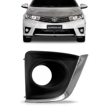 Imagem de Grade Moldura Milha Toyota Corolla 2014 2015 2016 2017 Friso Cromado -