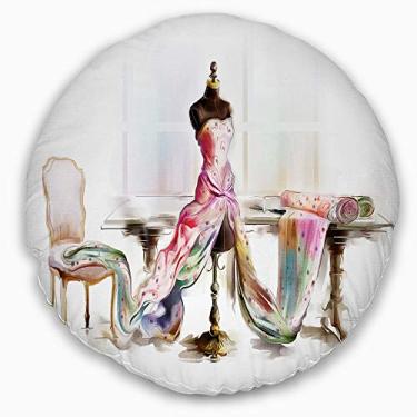 Imagem de Design de manequim de mesa vestido abstrato sala de estar, sofá, almofada + capa de almofada impressa em ambos os lados 40 cm