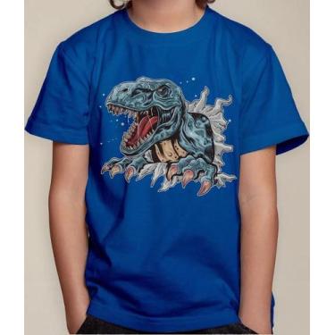 Imagem de Camiseta Camisa Infantil Juvenil Menina Menino Desenho Dinossauro Md1 