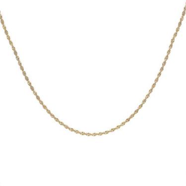 Imagem de Colar Cordao Fita Torcido 40 cm Folheada Ouro 18k - Papillon Semi Jóia