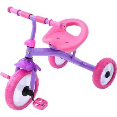 Imagem de Triciclo motoca infantil primeir infancia best race rosa e lilas bbr