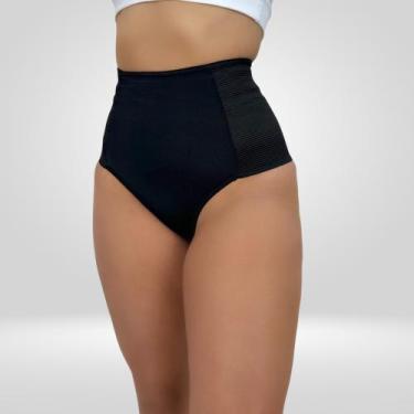 Imagem de Calcinha Cinta Modeladora Hot Pant Feminina Cós Alto Pós Parto Confort