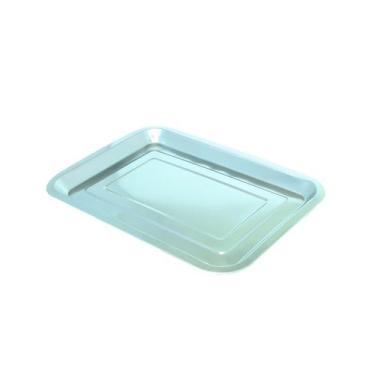 Imagem de Bandeja Retangular 31x21x2cm Porção Comida Servir Salada - AJM Inox, S
