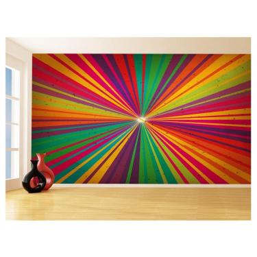 Imagem de Papel De Parede 3D Geométrico Formas Linhas Cor 3,5M Gmt103