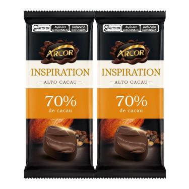 Imagem de Kit 2 Chocolate Amargo Arcor 70% 80g