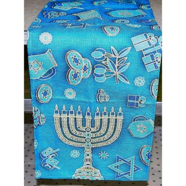 Imagem de Caminho De Mesa Decoração Estrela Davi Judaico Hebraico 6