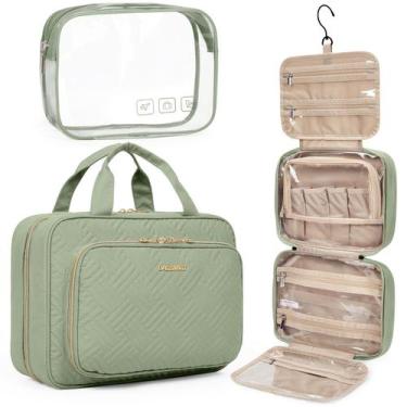 Imagem de Bolsa de higiene BAGSMART Hanging Travel Makeup Organizer Green