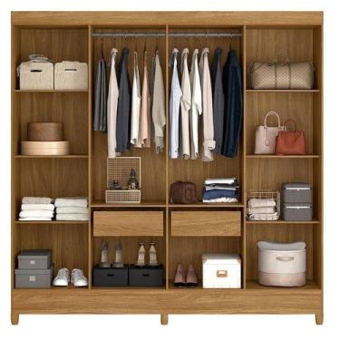 Imagem de Guarda Roupa Casal Marajó 8 Portas Freijó Cinza  Moval