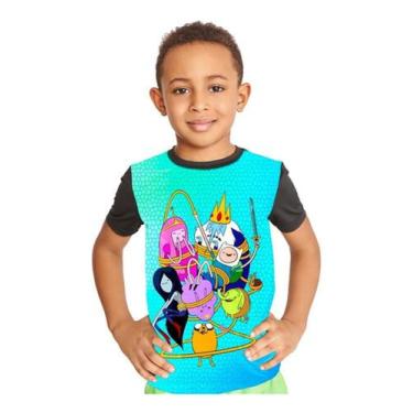 Imagem de Camiseta Infantil Hora De Aventura Personagens Ref:475 - smoke, Preto,